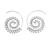 Zinc Alloy Drop Earring, plated, vintage & for woman & hollow 