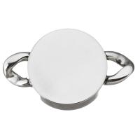 Cadre connecteur en acier inoxydable, Plat rond, boucle de 1/1, couleur originale Environ Diamètre inté Environ 14.5mm, Vendu par PC