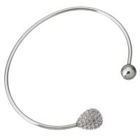 découverte de bracelet de poignet en acier inoxydable, couleur originale, 10.5mm, 8mm, 2mm, Diamètre inté Environ 65x50, 1.5mm, Vendu par PC