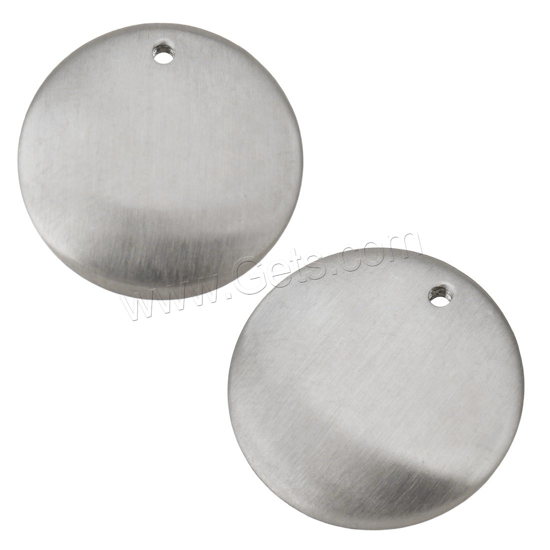 Stainless Steel Pendants, Flat Round, different size for choice, original color, Hole:Approx 1mm, Sold By PC