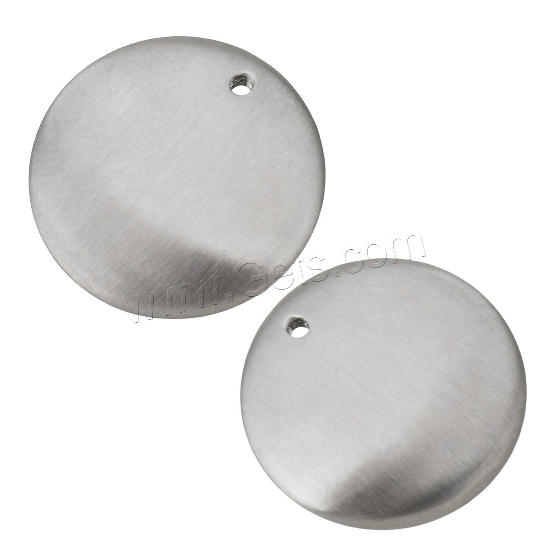 Stainless Steel Pendants, Flat Round, different size for choice, original color, Hole:Approx 1mm, Sold By PC