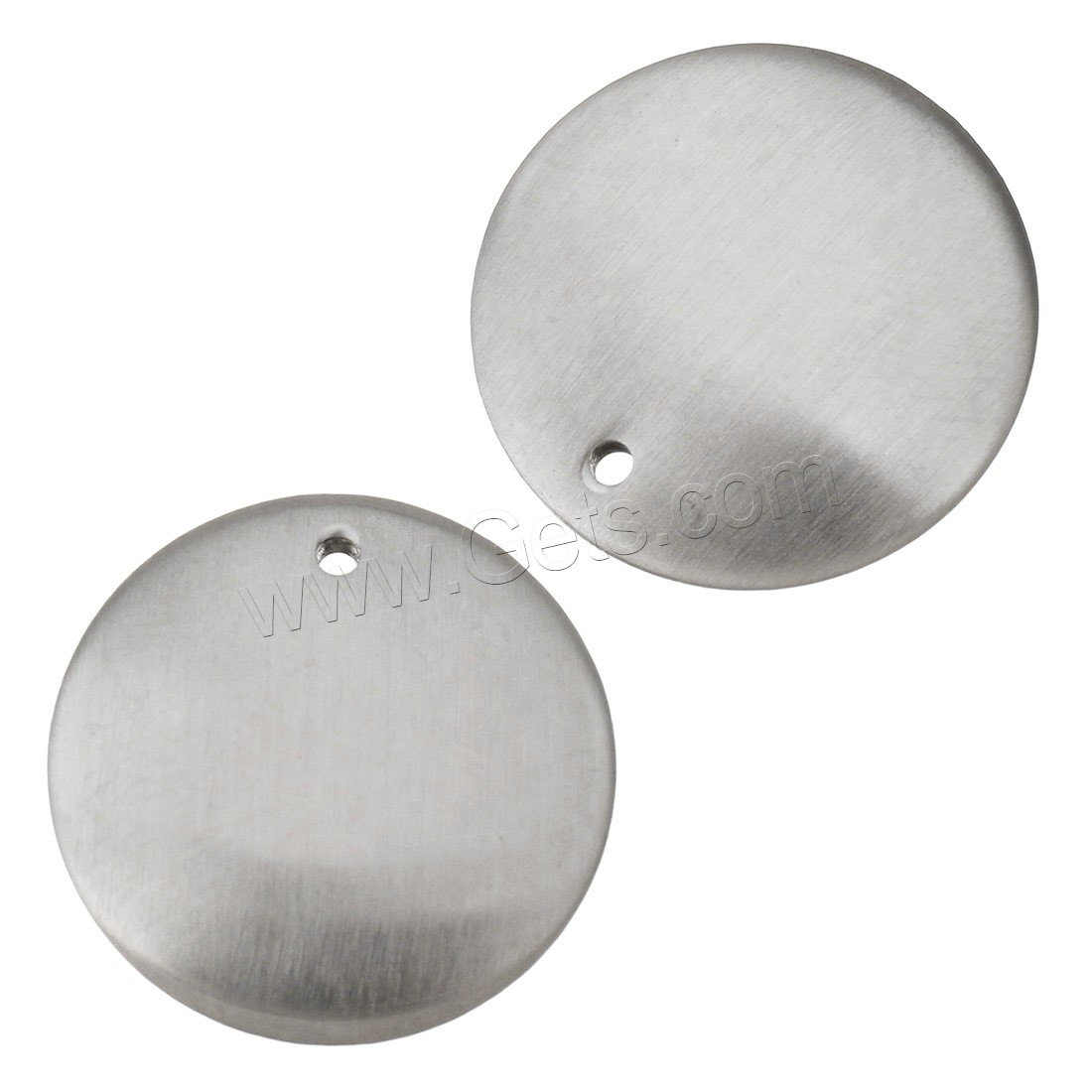 Stainless Steel Pendants, Flat Round, different size for choice, original color, Hole:Approx 1mm, Sold By PC