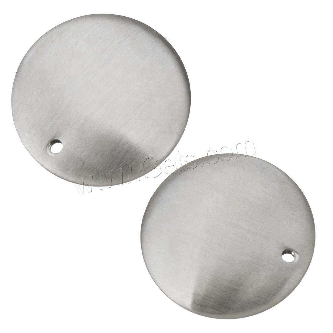 Stainless Steel Pendants, Flat Round, different size for choice, original color, Hole:Approx 1mm, Sold By PC