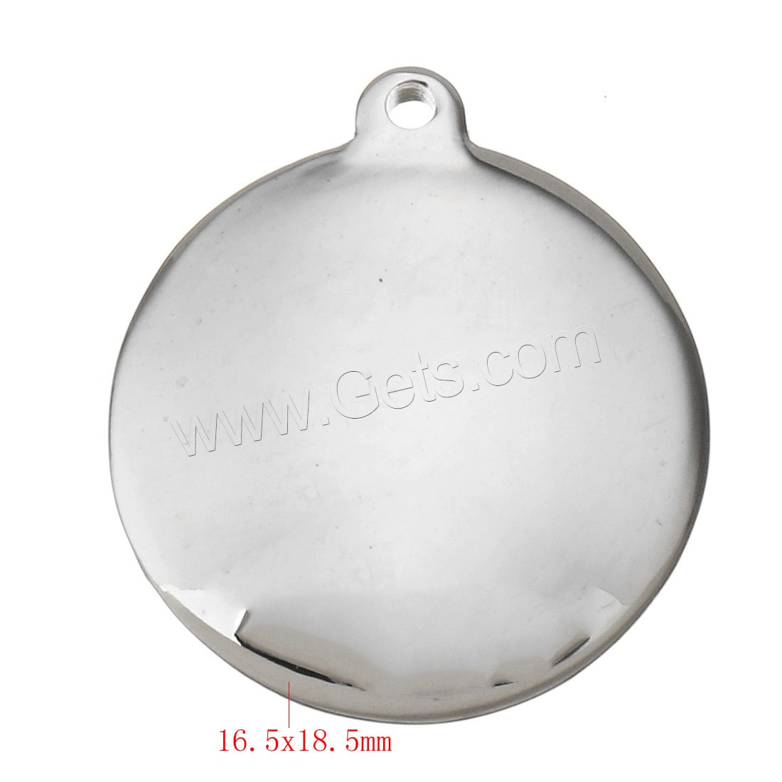 Stainless Steel Pendants, Flat Round, different size for choice, original color, Hole:Approx 1mm, Sold By PC