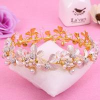 Tiaras nupciales, aleación de zinc, con Cristal, Corona, chapado, para novia & facetas & con diamantes de imitación, libre de plomo & cadmio, 40mm, Vendido por UD