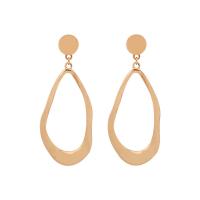 Zinc Alloy Drop Earring, stainless steel post pin, Teardrop, gold color plated, for woman, lead & cadmium free 