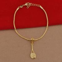 Brass Bracelets, with 5cm extender chain, Tennis Racket, plated, cobra chain & for woman lead & cadmium free Approx 7.5 Inch 