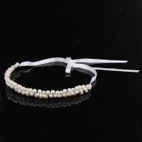 Diadema de Novia, aleación de zinc, con Perlas de plástico ABS & Cinta de satén, Esférico, para mujer, libre de plomo & cadmio, 50mm, Vendido por UD