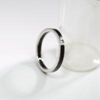 Bague en argent , argent sterling 925, réglable & pour femme & émail, 3mm .5, Vendu par PC