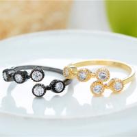 Zinc Alloy Finger Ring, plated, adjustable & for woman & with cubic zirconia US Ring 