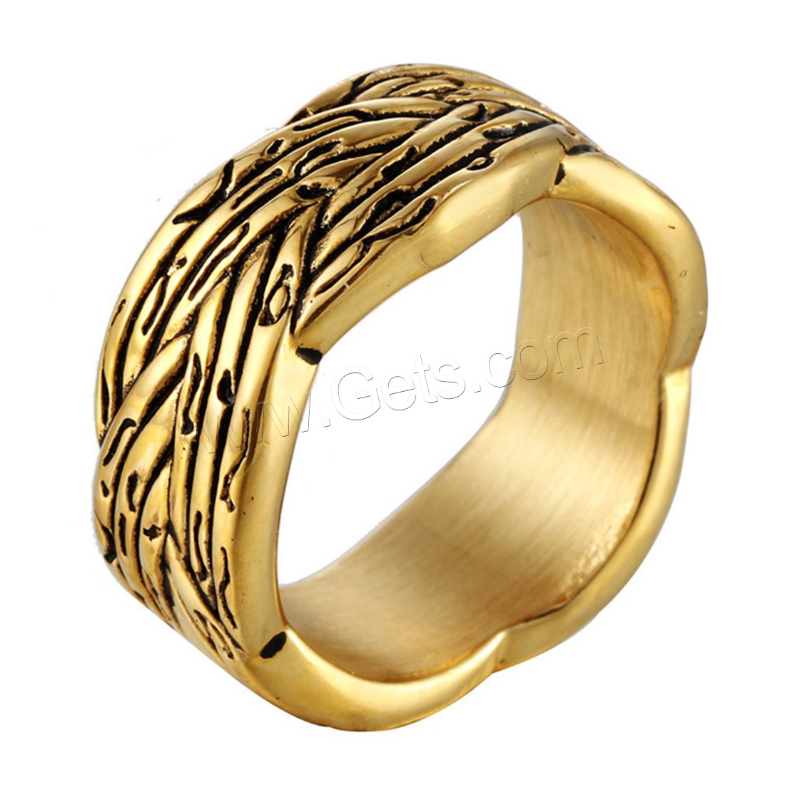 Partículas de acero anillo, chapado en color dorado, diverso tamaño para la opción & para hombre & ennegrezca, 10mm, Vendido por UD