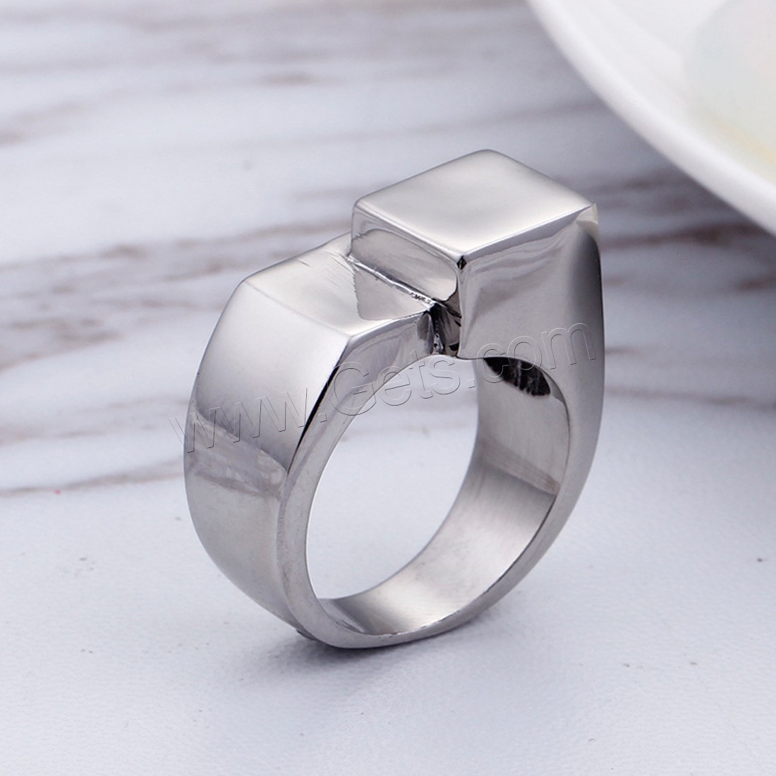 Titanium Steel Finger Ring, different size for choice & for man, original color, 6mm, Sold By PC