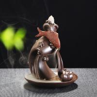 Incense Smoke Flow Backflow Holder Ceramic Incense Burner, Porcelain 