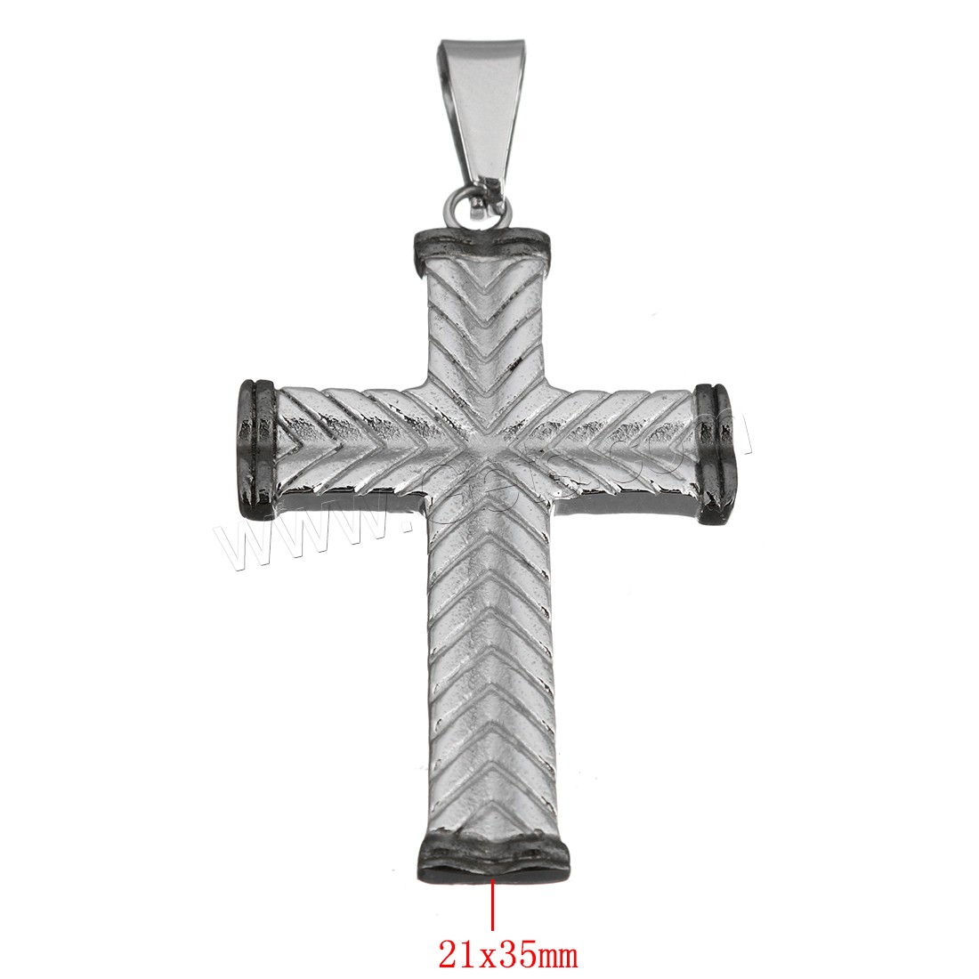 Colgantes de Cruces de acero inoxidable, chapado, diverso tamaño para la opción & para mujer, agujero:aproximado 4.5x9mm, Vendido por UD