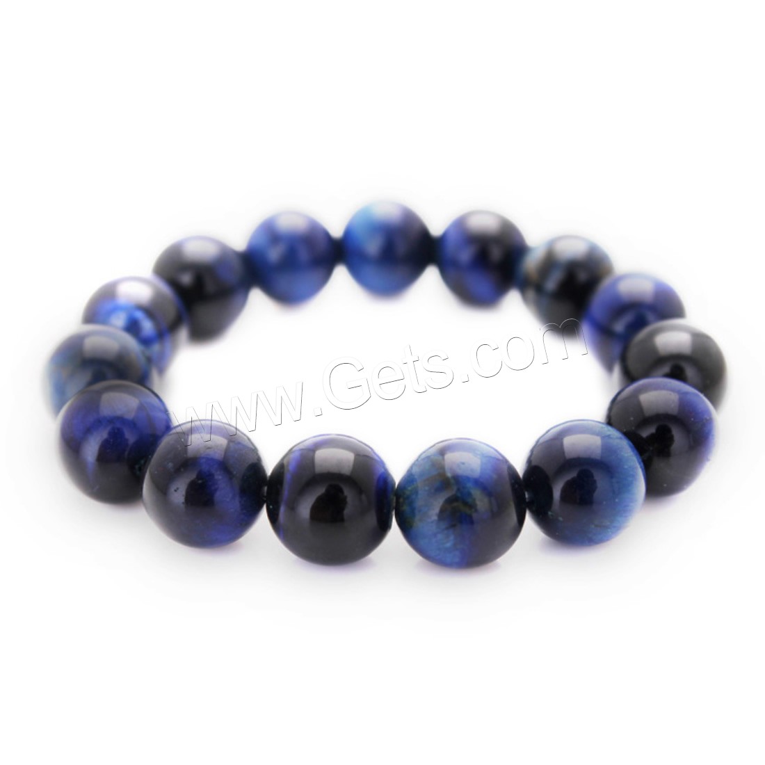 Tiger Eye Stone Bracelets, natural, Unisex & different size for choice, blue, Sold By Strand