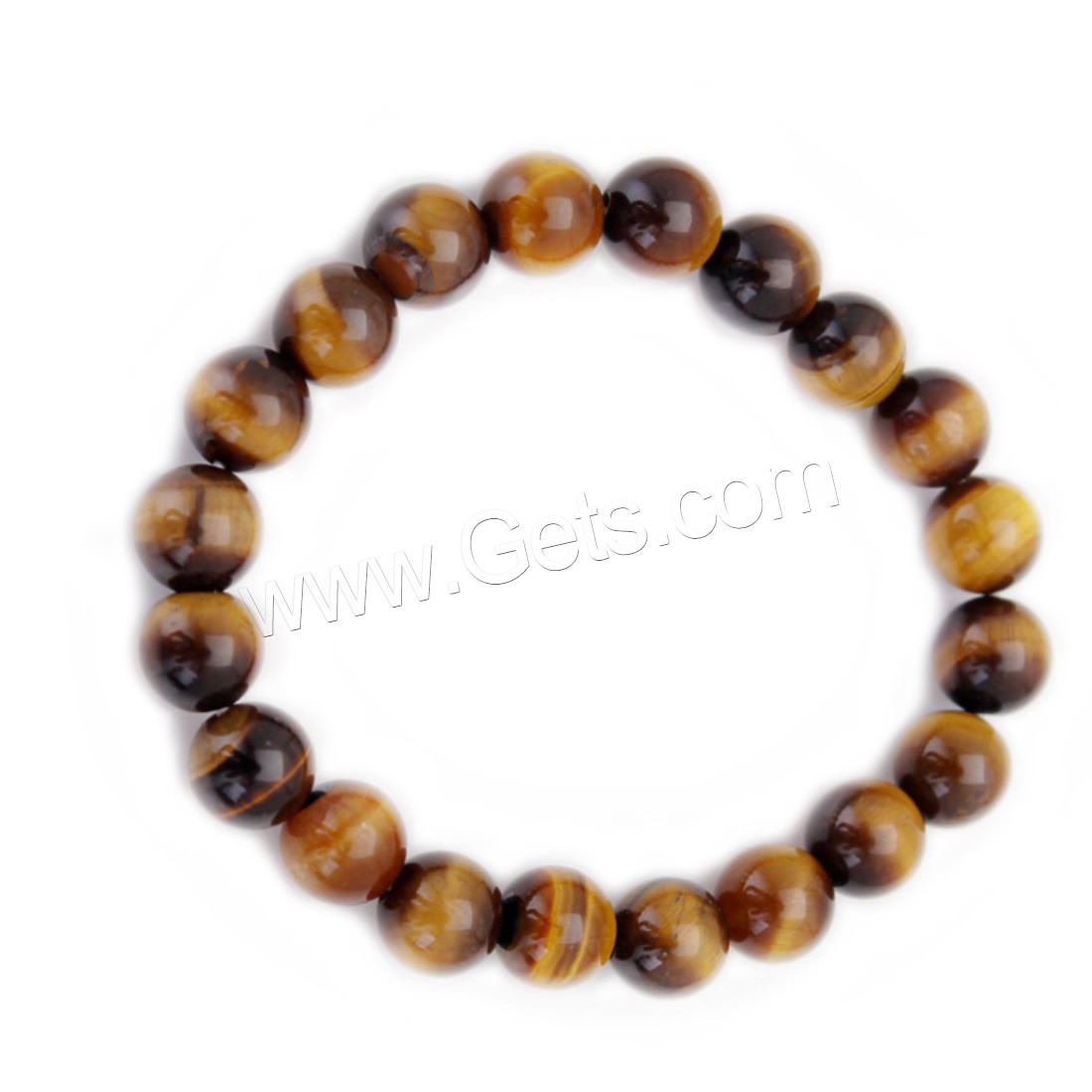 Tiger Eye Stone Bracelets, natural, Unisex & different size for choice, Sold By Strand