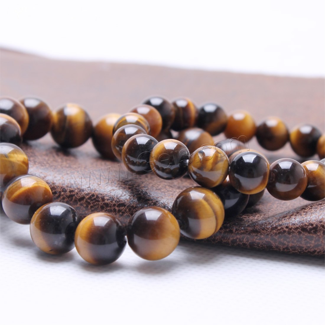 Tiger Eye Stone Bracelets, natural, Unisex & different size for choice, Sold By Strand