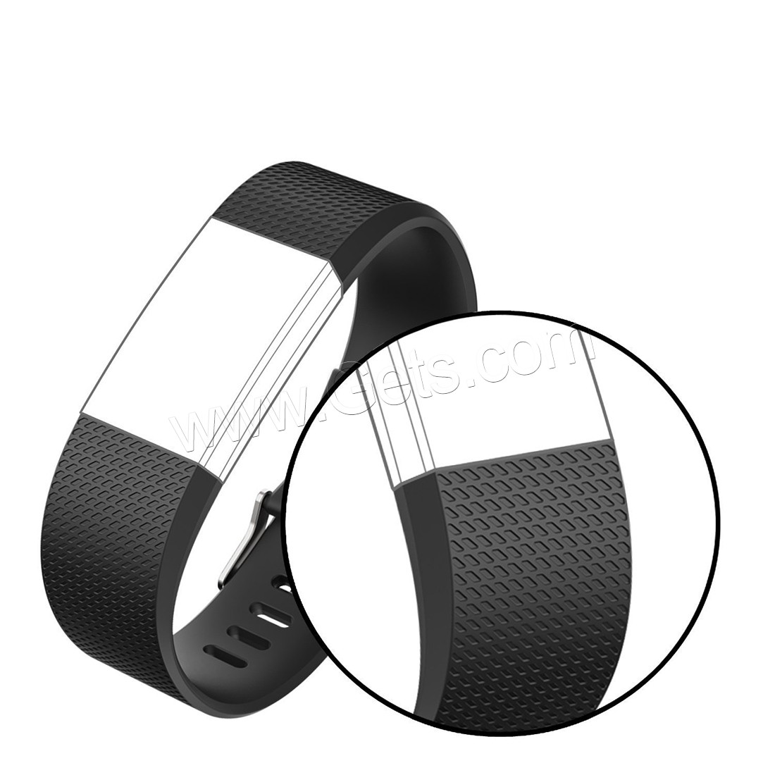 Edelstahl Uhrenarmband, TPU Kunststoff, für Fitbit Charge 2 & verschiedene Größen vorhanden, gemischte Farben, 22mm, verkauft von PC