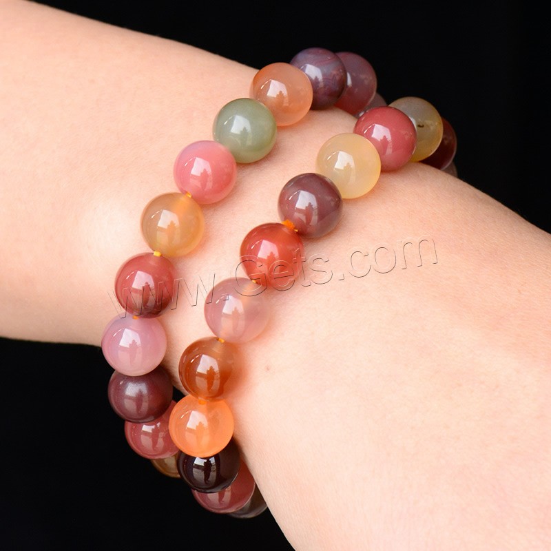 Agate Bracelets, Round, portable & Unisex & different size for choice, Length:Approx 7 Inch, Sold By Strand