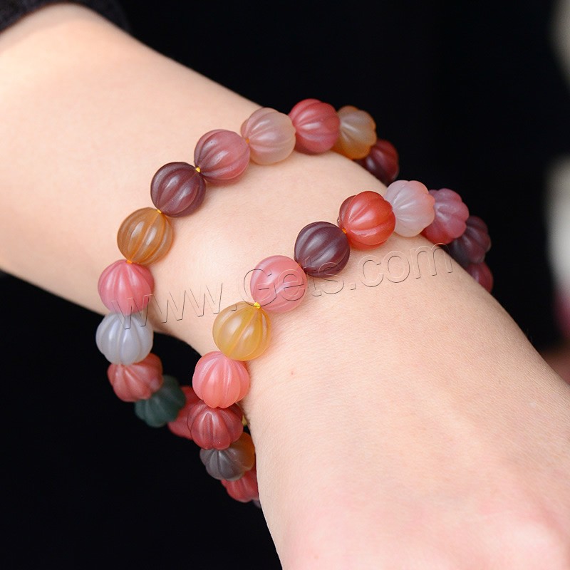 Agate Bracelets, Round, portable & Unisex & different size for choice, Length:Approx 7 Inch, Sold By Strand