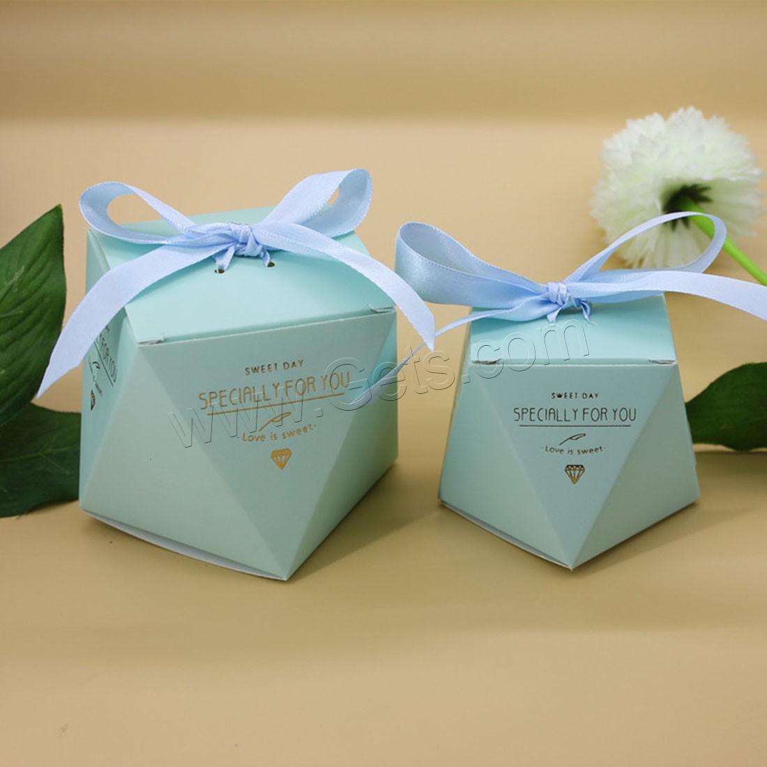 Wedding Candy Box, Paper, with Satin Ribbon, different size for choice & hollow, more colors for choice, Sold By PC