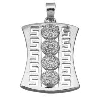 Cubique Pendentif en laiton zircon pavent, Razor Blade, Plaqué de platine, pavé de micro zircon Environ Vendu par PC