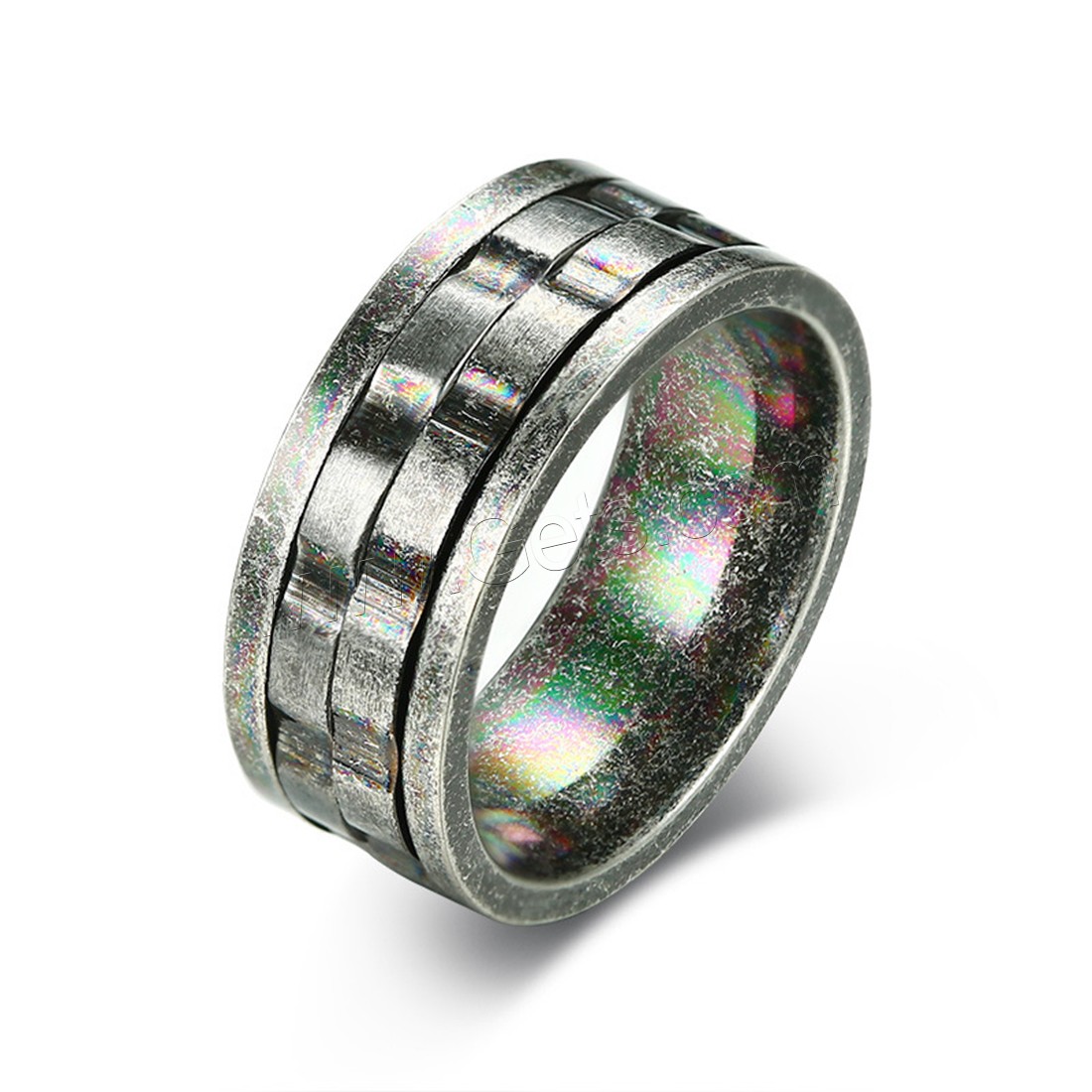 acero inoxidable anillo, chapado, diverso tamaño para la opción & para hombre, 9mm, Vendido por UD