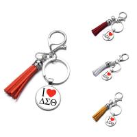 Fashion Time Gem Keychain Key Ring, Zinc Alloy, with iron ring & Velveteen & Glass, Tassel, platinum color plated, time gem jewelry & Unisex & decal, lead & cadmium free, 25mm 