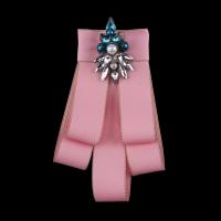 ruban de satin broche, avec alliage de zinc, Noeud papillon, pour femme & avec strass, plus de couleurs à choisir Vendu par PC