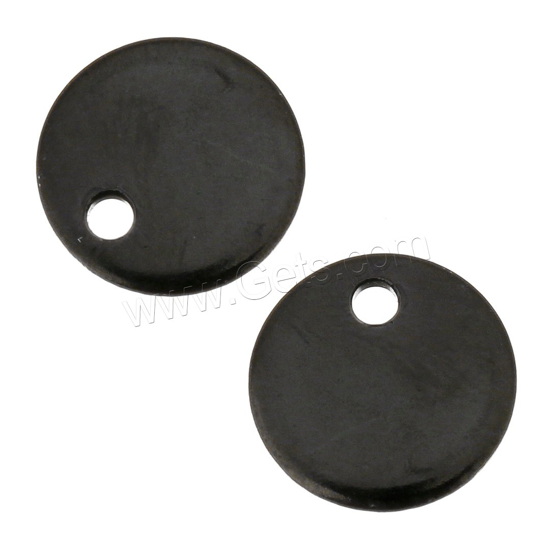 Stainless Steel Pendants, Flat Round, black ionic, different size for choice, Hole:Approx 1mm, Sold By PC