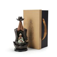 Incense Smoke Flow Backflow Holder Ceramic Incense Burner, Porcelain 