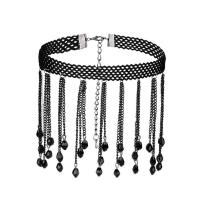 Mode Collier Choker, fer, avec cristal, avec 5cm chaînes de rallonge, peinture, chaîne de torsion ovale & pour femme, 300mm Environ 11.5 pouce, Vendu par brin