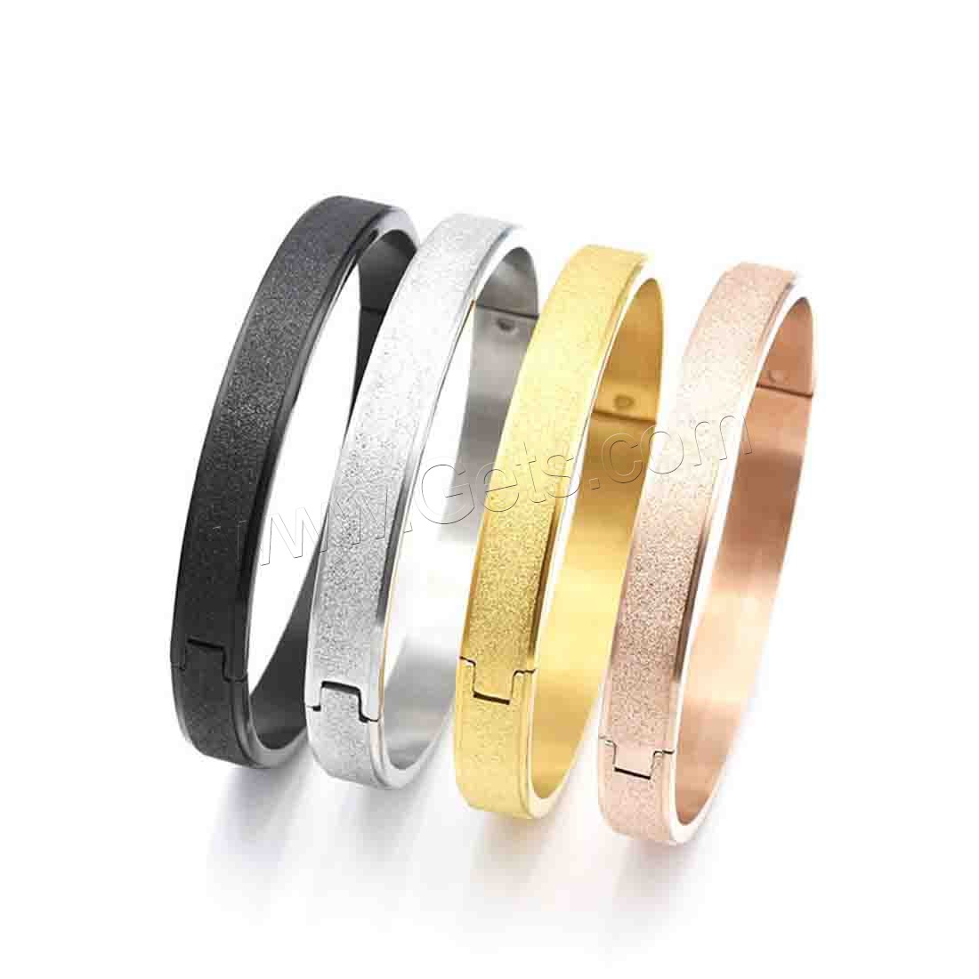 acier inoxydable 316L bracelet ordinaire, Placage, styles différents pour le choix & pour le couple, plus de couleurs à choisir, 6mm, 8mm, Vendu par PC