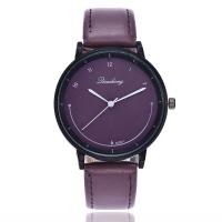 Unisex Wrist Watch, PU Leather, with zinc alloy dial & Glass, Flat Round, painted, adjustable Approx 9.5 Inch 