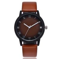 Unisex Wrist Watch, PU Leather, with zinc alloy dial & Glass, Flat Round, painted, adjustable Approx 9.5 Inch 