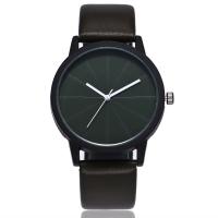 Unisex Wrist Watch, PU Leather, with zinc alloy dial & Glass, Flat Round, painted, adjustable Approx 9.5 Inch 