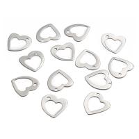 Stainless Steel Heart Pendants, original color Approx 1mm 