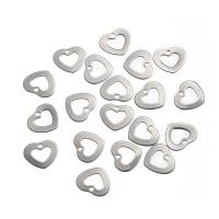 Stainless Steel Heart Pendants, original color Approx 1mm 