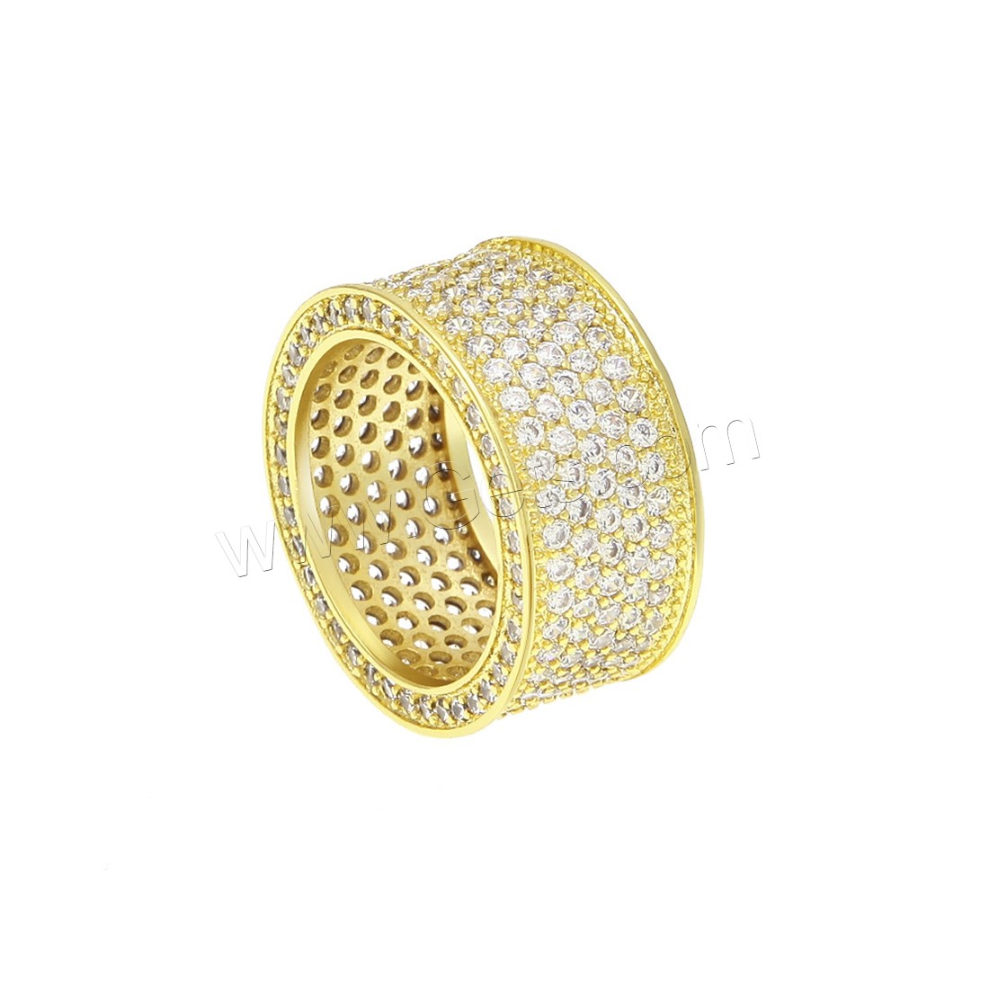 Cubic Zirconia Micro Pave Brass Finger Ring, plated, Unisex & different size for choice & micro pave cubic zirconia, more colors for choice, Sold By PC