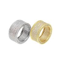 Befestigter Zirkonia Messingring Fingerring, Messing, plattiert, unisex & verschiedene Größen vorhanden & Micro pave Zirkonia, keine, verkauft von PC