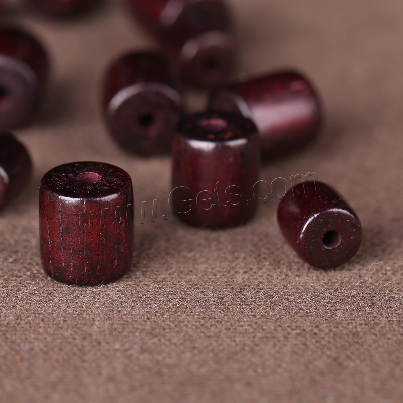 rotes Sandelholz Perle, Trommel, poliert, verschiedene Größen vorhanden, Bohrung:ca. 2mm, 100PCs/Menge, verkauft von Menge