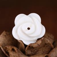 Natural White Shell Beads, Flower Approx 1mm 