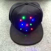 Casquette Casual, Nylon, 7 lumière d’humeur de LED & LED, noire, 24-30cm, Vendu par PC