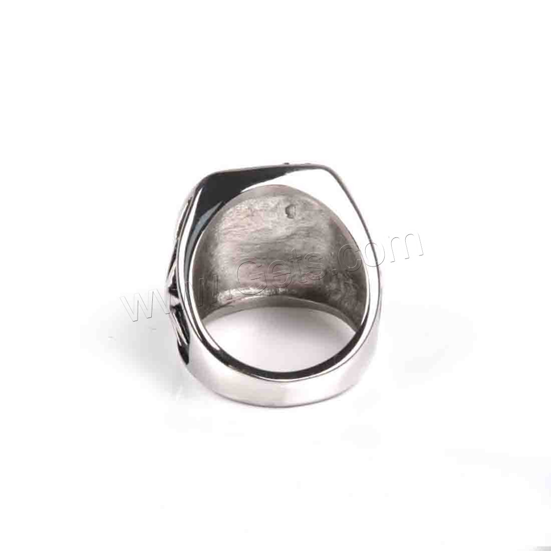 Edelstahl Fingerring, mit Kristall, unisex & verschiedene Größen vorhanden & mit Strass, originale Farbe, verkauft von PC