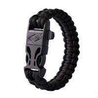 cordon de polyester Bracelet de survie, avec plastique, Lame intégrée & avec sifflet & unisexe, plus de couleurs à choisir, 20mm Environ 9 pouce, Vendu par brin