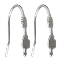 Stainless Steel Hook Earwire, with loop, original color 1mm Approx 1.5mm 