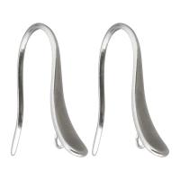 Stainless Steel Hook Earwire, with loop, original color 1mm Approx 1.5mm 