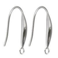 Stainless Steel Hook Earwire, with loop, original color 1mm Approx 1.5mm 