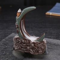 Incense Smoke Flow Backflow Holder Ceramic Incense Burner, Porcelain, Moon, durable 