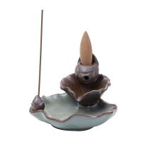 Incense Smoke Flow Backflow Holder Ceramic Incense Burner, Porcelain, durable 